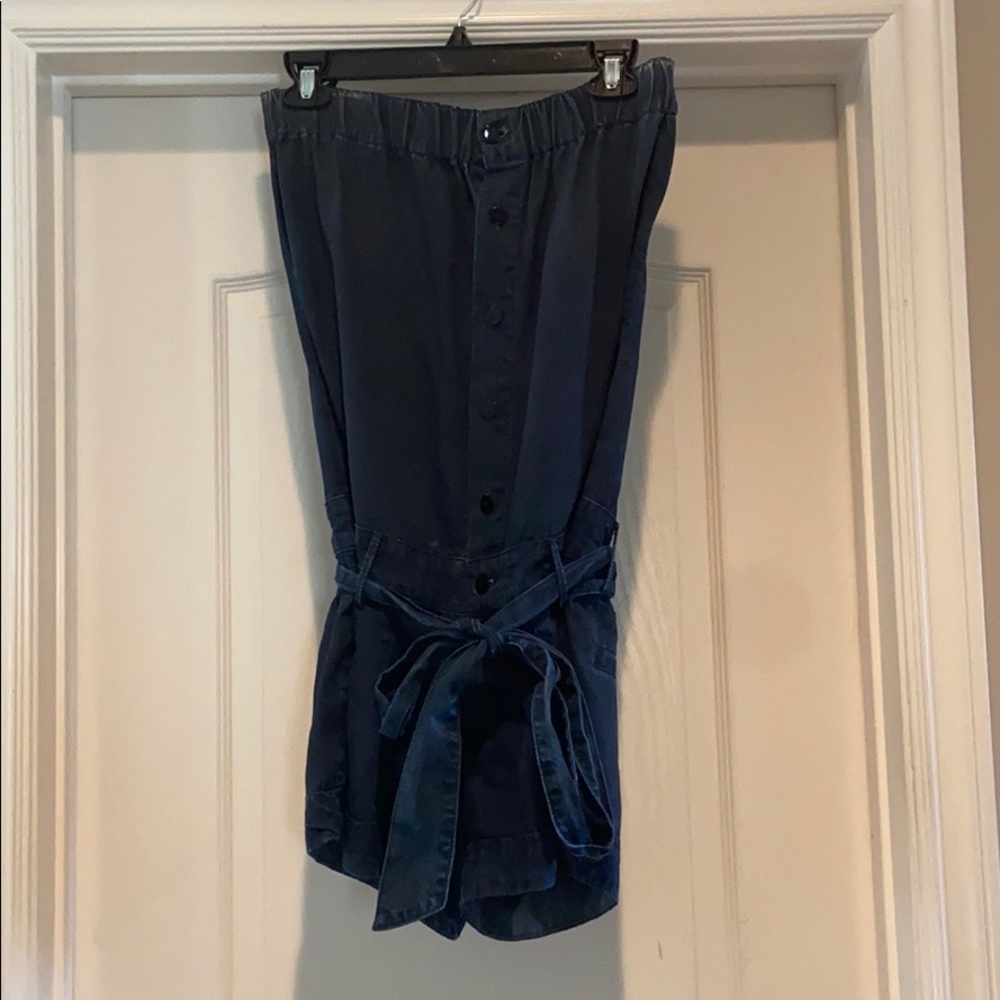 Denim Strapless Romper
